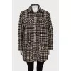 Coat in houndstooth print