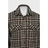 Coat in houndstooth print