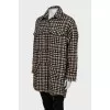Coat in houndstooth print