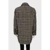 Coat in houndstooth print