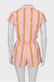 Pajama suit with shorts