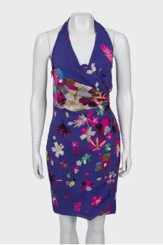 Printed off-shoulder dress