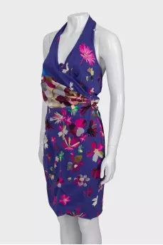 Printed off-shoulder dress