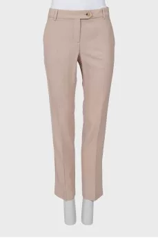 Beige tapered trousers