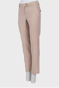 Beige tapered trousers