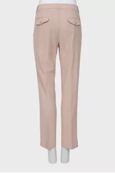 Beige tapered trousers