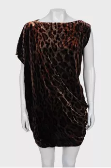 Shift dress in animal print