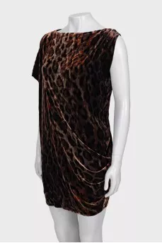 Shift dress in animal print