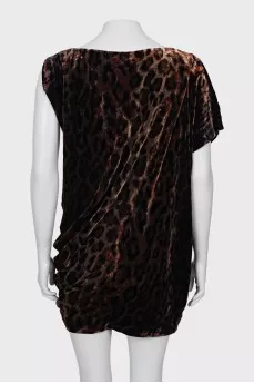 Shift dress in animal print