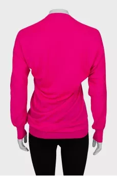 Pink V-neck pullover