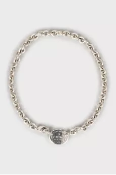 Silver choker chain