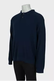 Men's blue polo pullover