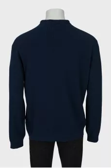 Men's blue polo pullover