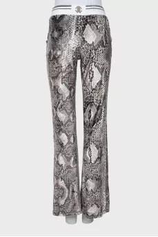 Animal print track pants