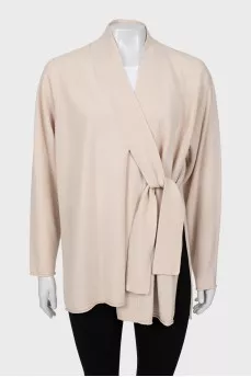 Beige knitted cardigan