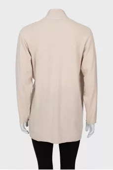 Beige knitted cardigan
