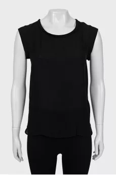 Straight fit silk tank