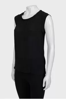 Straight fit silk tank