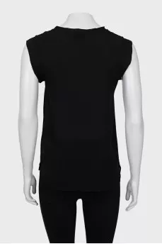 Straight fit silk tank