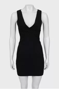 Black sleeveless mini dress