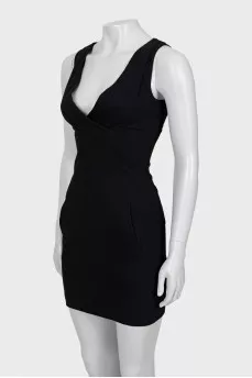 Black sleeveless mini dress