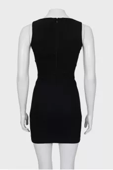 Black sleeveless mini dress