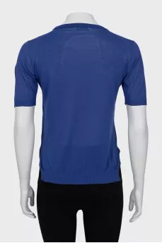 Knitted T-shirt with print