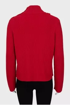 Knitted ruffle sweater