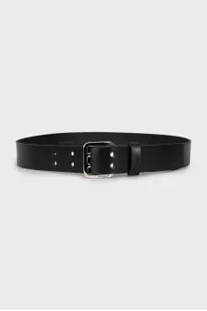 Black leather belt