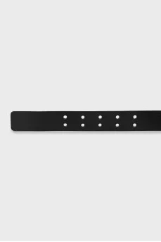 Black leather belt