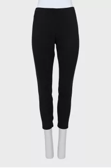 Black leggings with mesh insert
