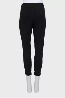 Black leggings with mesh insert