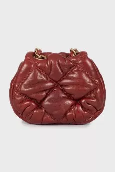 Червона сумка Bubble Quilted Lambskin Micro Flap Bag