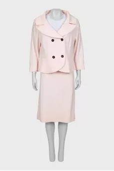 Wool suit with skirt