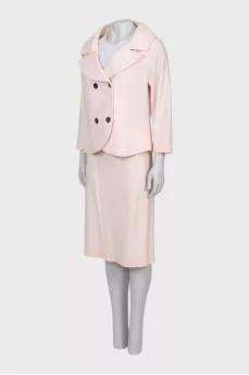 Wool suit with skirt