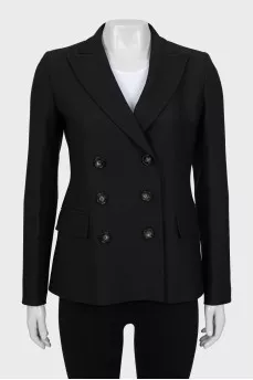 Black double-breasted jacket