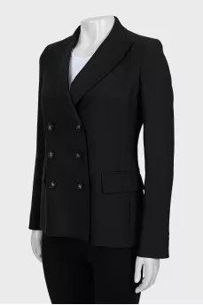 Black double-breasted jacket