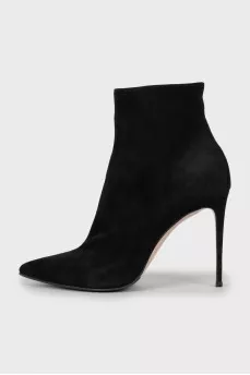 Suede stiletto ankle boots