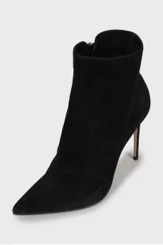 Suede stiletto ankle boots