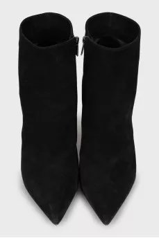 Suede stiletto ankle boots