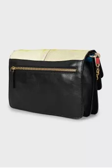Mixed color bag with chain