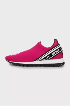Textile sneakers with signature logo