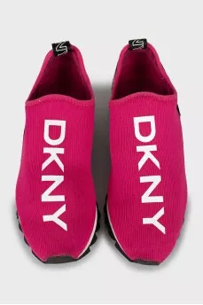 Textile sneakers with signature logo