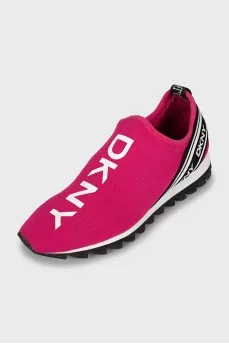 Textile sneakers with signature logo