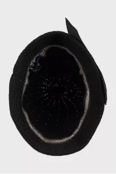 Black brimmed hat