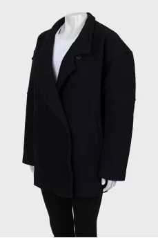 Black single breasted coat