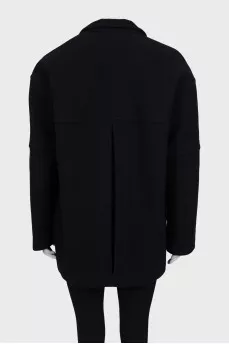 Black single breasted coat