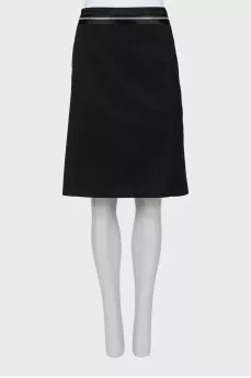 Straight skirt with zipper on the waist