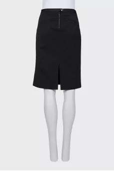 Straight skirt with zipper on the waist