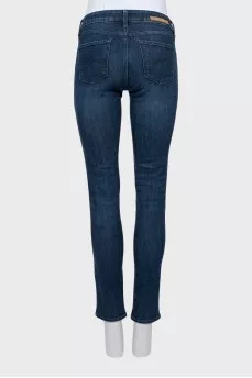 Low rise blue skinny jeans